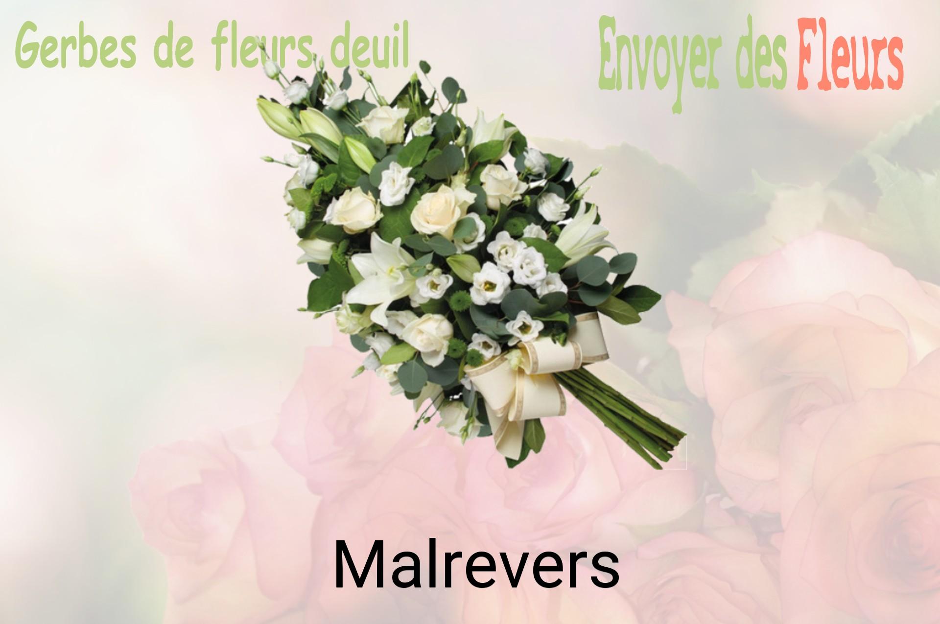 Gerbe de fleurs de deuil livrée à Malrevers